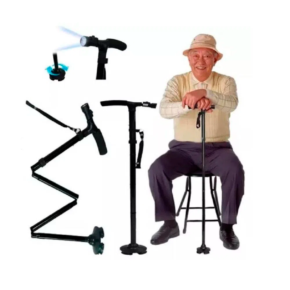 Trusty CaneOne - 🦯 El bastón plegable anticaídas que te devuelve la seguridad al caminar de día y noche 🔦