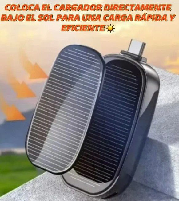 ⚡Mini-PowerKey®   Nunca más te quedes sin batería..  CARGADOR SOLAR PORTATIL TIPO - C🔋