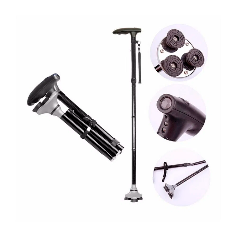 Trusty CaneOne - 🦯 El bastón plegable anticaídas que te devuelve la seguridad al caminar de día y noche 🔦