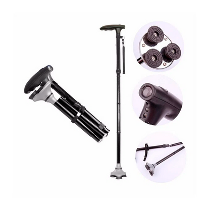 Trusty CaneOne - 🦯 El bastón plegable anticaídas que te devuelve la seguridad al caminar de día y noche 🔦